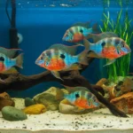 ציקליד אליוטי - קבוצת דגי אליוטי שוחים באקווריום