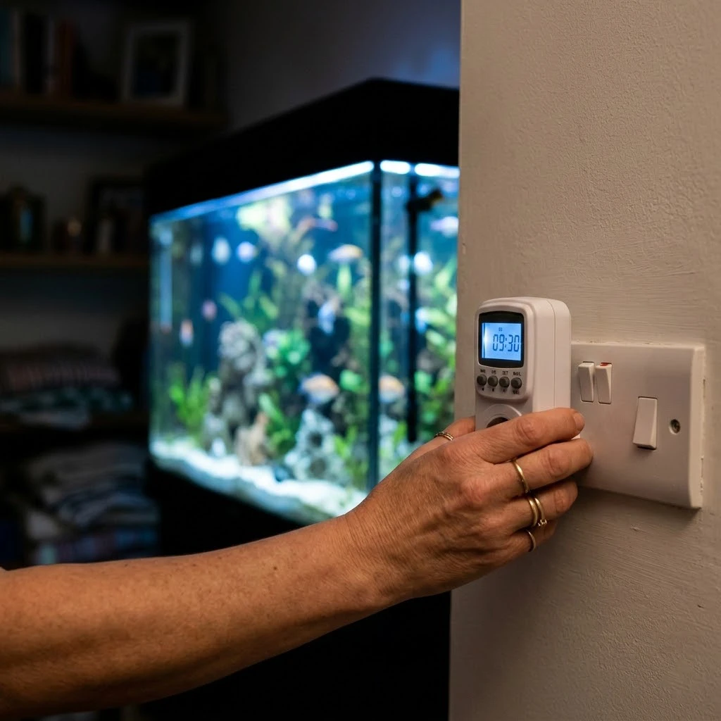 טיימר לאקווריום - ניהול מחזורי תאורה לשמירה על בריאות דגי נוי