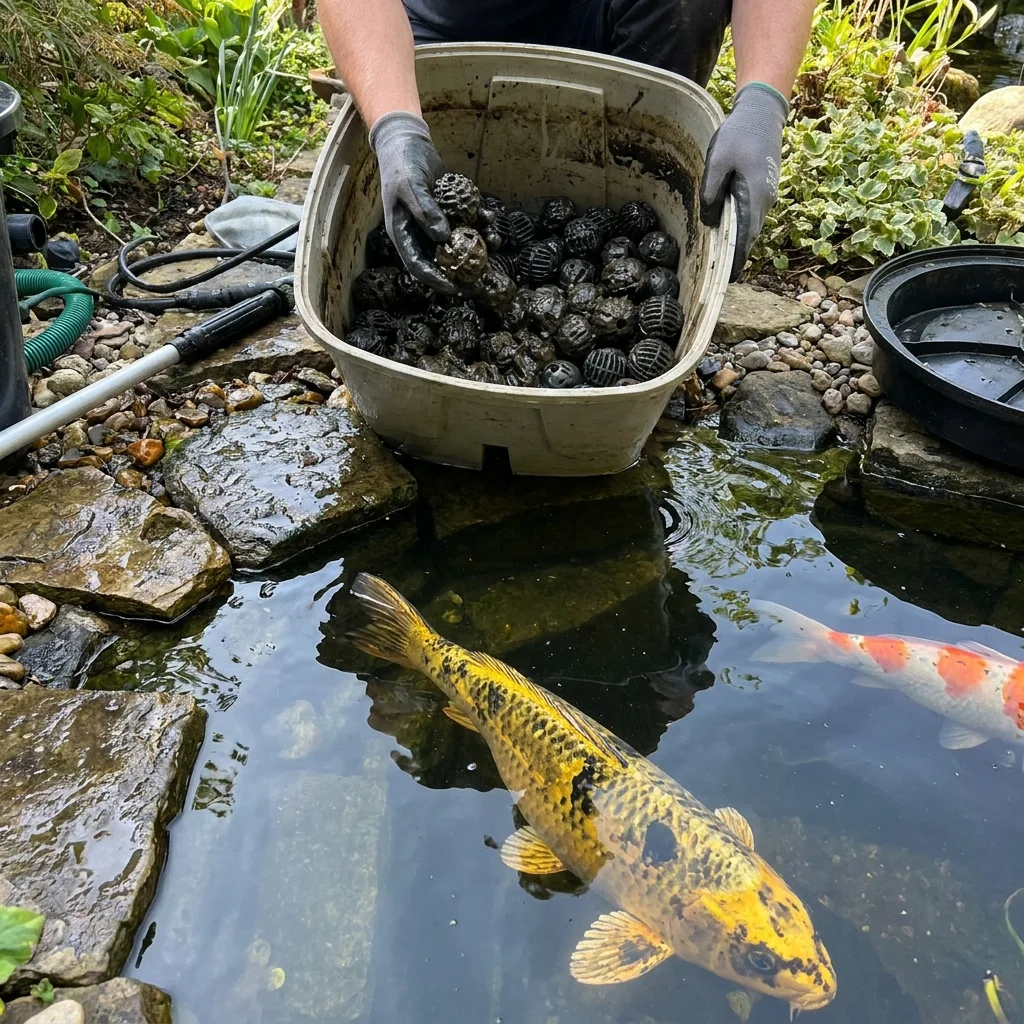 תהליך ניקוי מדיה ביולוגית של פילטר במי הבריכה
